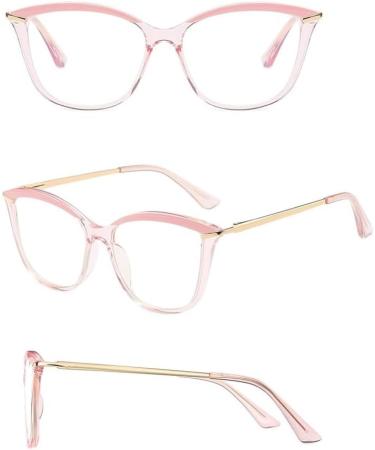 Stylish Large Cat Eye Reading Glasses for Women & Men - Flexible Blue Light Blocking Computer Readers 2.0x in Pink - Buy Online on GoSupps.com