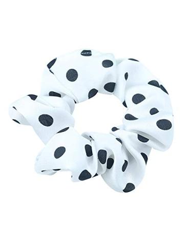 7 Pack Polka Dots Silk Hair Scrunchies - Long Hair Elastic Bands for Girls and Women - Buy Online on GoSupps.com