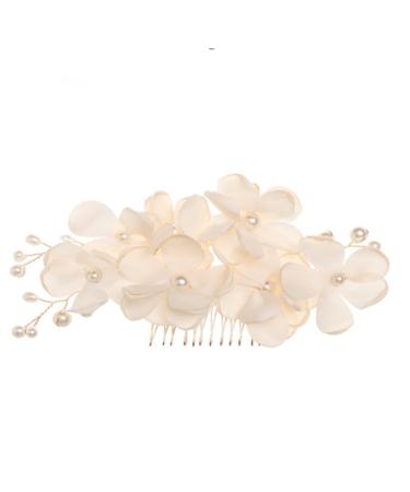 Angoily Bride Headpieces for Wedding Metal Hairpin Stick Wedding Headpiece for Bride Bridal Hair Fruit Headband Flower Hair Accessories Pore Scraper Women's Cloth Flowers Pearl