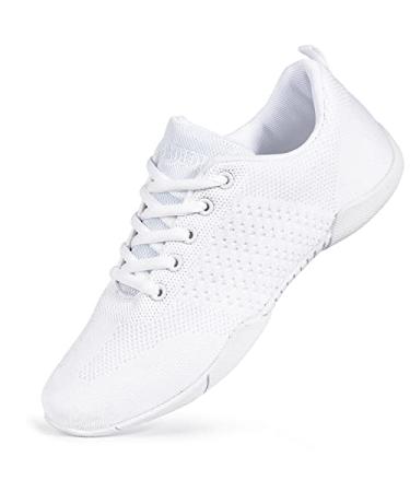 CADIDL Cheer Shoes Women White Cheerleading Dance Shoes 8 White(women Size)