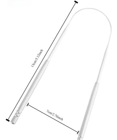 Silver Tongue Scraper - Stainless Steel Tongue Cleaner for Bad Breath Relief | Mouth Management Tool for Adults - Buy Online on GoSupps.com