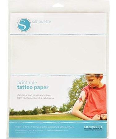 Silhouette 8.5X11 Temporary Tattoo Paper 2/Pkg - Create Custom Tattoos at Home - Buy Online on GoSupps.com