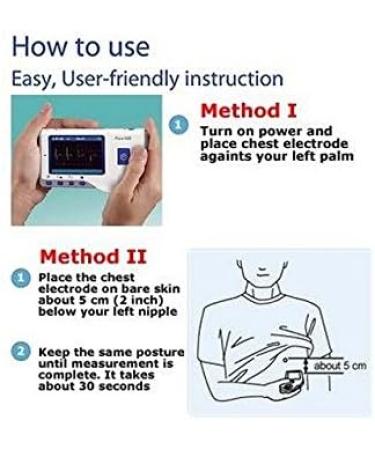 Heal Force Prince 180B Portable ECG Monitor Continuous Measuring With 3-Lead ECG Cable and Electrodes - Buy Online on GoSupps.com
