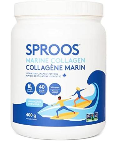 Sproos Premium Marine Collagen Peptide Powder (400 g Tub) & Premium Grass Fed Collagen Powder | Large 500g Tub | (500g) - Buy Online on GoSupps.com