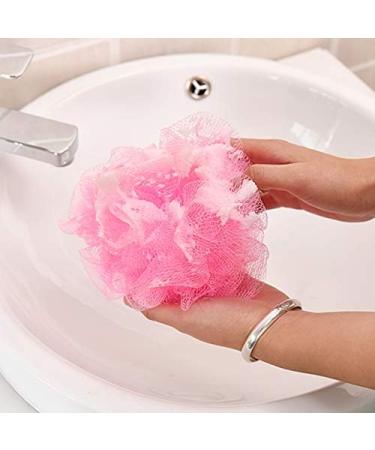 Taoyun 4-Piece Soft Shower Mesh Luffa Sponge Pouf | Bubble Net Exfoliating Body Cleanser | Random Color Bathroom Accessories - Buy Online on GoSupps.com