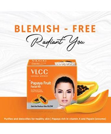 VLCC Papaya Fruit Facial Kit - 60gm | Exfoliate & Brighten Skin - Buy Online on GoSupps.com