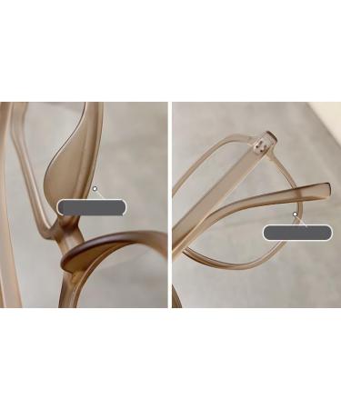 Blue Light Blocking Square Eyewear | Cute Oversized Computer Readers +100 | Anti-Glare Sand-Black Glasses - Buy Online on GoSupps.com