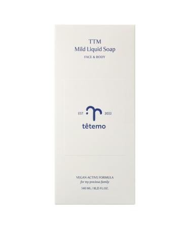TETEMO TTM Mild Liquid Soap - Gentle Face & Body Cleanser | 18.25 fl. oz. / 540ml - Perfect for All Skin Types | International Shipping Available - Buy Online on GoSupps.com
