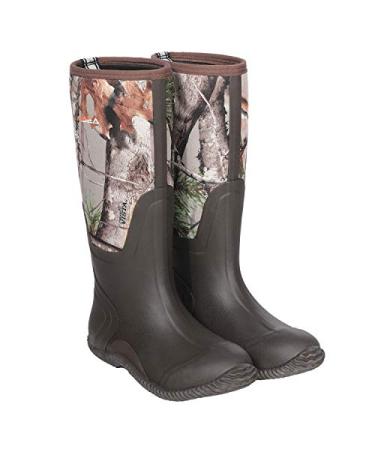 HISEA Men's Rain Boots Waterproof Durable Insulated Rubber Neoprene Outdoor Hunting Boots for Winter Snow Arctic 11 Camo