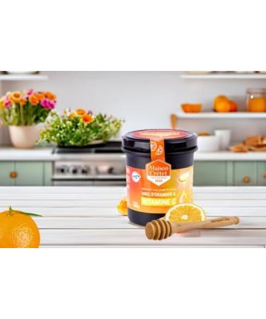 Maison Cr tet | Orange Honey and Vitamin C | Made in France | Opaque Black Glass Jar | Preparation in 400g Jar - Buy Online on GoSupps.com