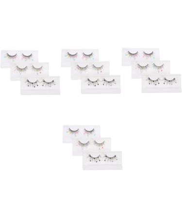 Abaodam 12 Pairs Sequin False Eyelashes Pride Makeup Colored Lashes Pride Outfit Color Lashes Lashes with False Lashes Individual False Eyelashes Lashs Extend Cosplay Miss Imitation - Buy Online on GoSupps.com