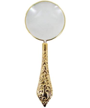 European Delicate Pattern Handle Retro Glass Lens High-Grade Embossed Handle Reading Magnifying Glass for The Elderly Scholars Students Gifts Collection Small Gift - Buy Online on GoSupps.com