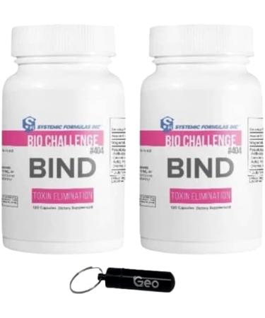 Systemic Formulas #404 Bind 120 Capsules (Pack of 2) & Keychain Pill Holder - Activated Charcoal for Powerful Cleanse & Optimal Health | International Shipping Available - Buy Online on GoSupps.com