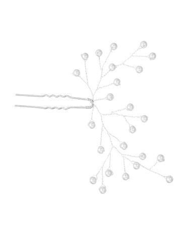 MAGICLULU 1pc Hair Ornament Tiara Hair Clips Hair Barrettes Hair Pin Wedding Hairpin Hair Side Comb Bride Hairpin Pearl Hairpin U-shaped Hairpins Hairpin for Bride To Weave Alloy Accessories