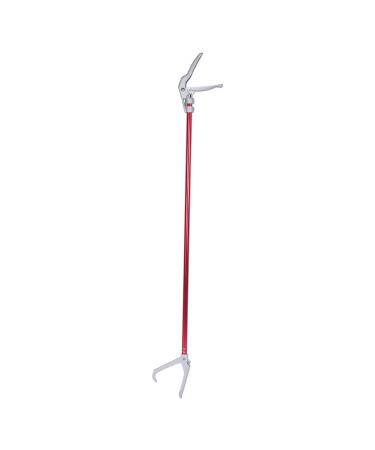 Aluminum Foldable Heavy Duty Reptile Grabber Snake Tong Good Toughness Grabber Tool for(red 120cm)