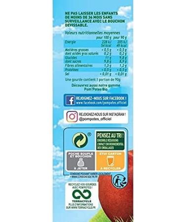 POM'POTES - Compotes Without Added Sugar Apple Brugnon 360G - (Pack of 4) - Buy Online on GoSupps.com