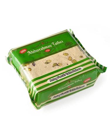 ABDURRAHMAN TATLICI Turkish Halva Dessert  Abdurrahman Tatlici Tahini Halwa  Sesame Tahini Sweet  Authentic Middle Eastern Candy Pistachio  Kosher  Gluten Free  Vegan (Pistachio-500gr) Pistachio-500 Grams - Buy Online on GoSupps.com