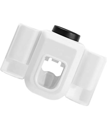 Zerodeko Toothpaste Holder & Toothbrush Organizer - 4 Slot Wall-Mounted Dispenser | Reusable Toothpaste Rack | TPE Material | White | 12.5x9x5.5cm - Buy Online on GoSupps.com