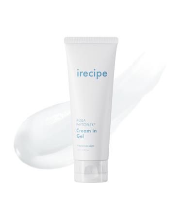 IRECIPE Aqua PHYTOPLEX Cream In Gel: Rapid Absorbing Aloe Vera Allantoin Hyaluronic Acid with Natural Oil Soothing Moisturizer for Dry Skin (100ml / 3.38oz)