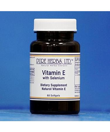 Pure Herbs Ltd. Vitamin E with Selenium Softgels - 60 Capsules - Buy Online on GoSupps.com