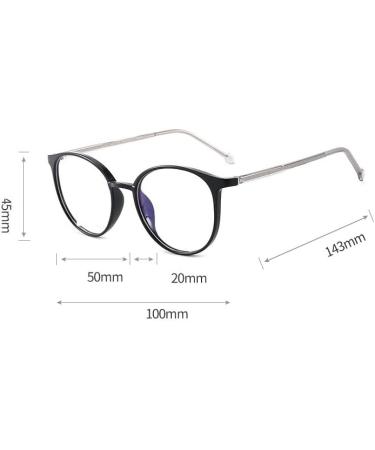 Shop Fuqinqingoz Retro Anti-Eye Reading Glasses - Trendy Pink Blue Light-Blocking Round Flat Lens +100 - Buy Online on GoSupps.com