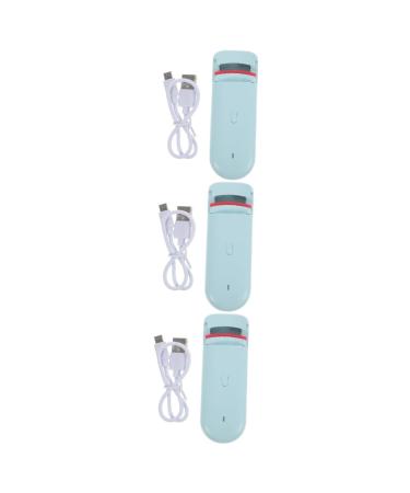 FOMIYES 3pcs Electric Eyelash Curler Electric Heated lash Curler lash Curler with Comb Mascara Brush Portable Eyelash Mascara Tool Eyelash Supply Charging Mode Accessories