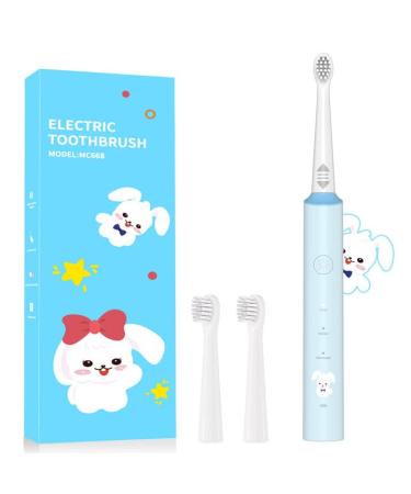 Sonic Electric Toothbrushes for Adults MGW Rechargeable Electric Toothbrushes with Smart Timer 3 Modes 2 Replacement Brush Heads IPX7 Waterproof One Charge for 60 Days (Blue)