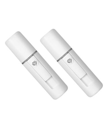 BIUDECO 4 Pcs Spray Meter Skin Moistener Home Diffusers Face Steamer Facial Humidifier Mini Plastic White
