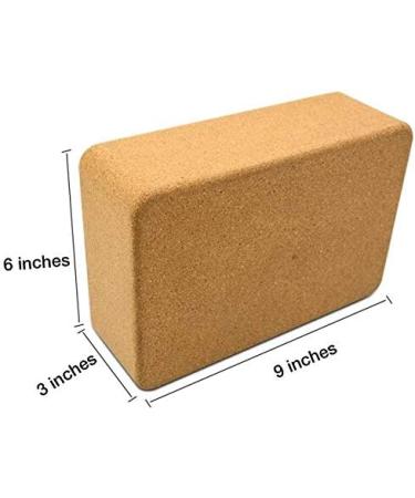 Cork Yoga Blocks 2 Pack + 1 Yoga Strap Set | High Density Natural Cork | Improve Balance, Strength & Flexibility | Comfortable Edge | 2 Blocks + 1 Strap - Buy Online on GoSupps.com