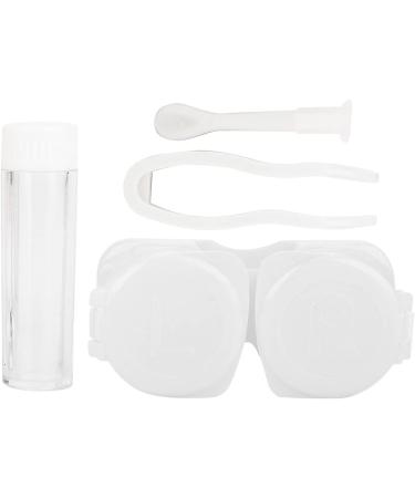 Colorful Contact Lens Case Set - Portable Round Transparent Storage Box Holder (White) - Shop Internationally - Buy Online on GoSupps.com