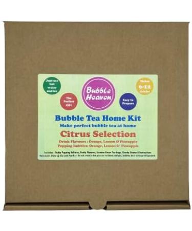 Fruity Citrus Selection Boba Bubble Tea Make at Home Kit 6-12 Extra Large Drinks - Buy Online on GoSupps.com