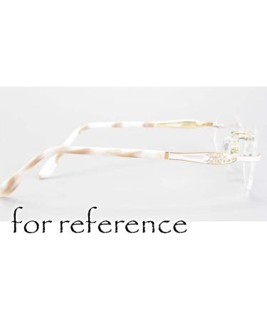 Ygnjh Women's Metal Replacement Glasses Legs - Rhinestone Trim for Borderless Style - 1 Pair - Buy Online on GoSupps.com