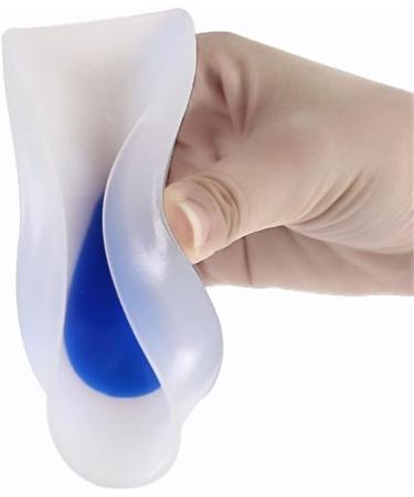 Extra Soft Heel Liner Silicone Protectors for Heel Spurs & Dry Cracked Heels - Medium Blue & White - Buy Online on GoSupps.com