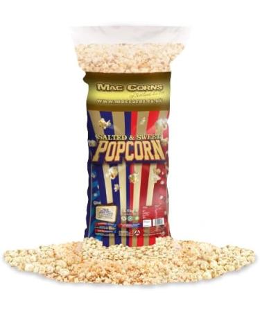 Mac-Corns 2 Bulk Packs 2.7kg Salted & Sweet Popcorn Mix Re-sealable Bulk Pack Traditionally Popped - Buy Online on GoSupps.com