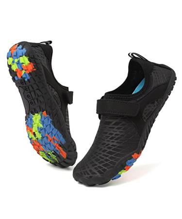 CIOR Kids Water Shoes Boys & Girls Lightweight Sport Shoes Aqua Athletic (Toddler/Little Kid/Big Kid) Big Kid (8-12 Years) 6.5 Big Kid 625.black