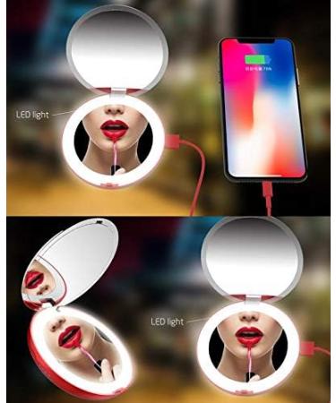 Generic compact led mirror (Lipstick Red) - Buy Online on GoSupps.com