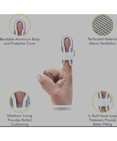 Qimacplus Rehabilitation Finger Cot Splint - Trigger & Mallet Finger Splints for Arthritis Pain Relief | Comfortable Thumb Index Middle Pinky & Ring Finger Support (Large - Buy Online on GoSupps.com