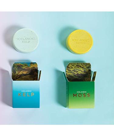 Exfoliating Bars of Soap - Natural Ingredients, Assorted Scents - Icelandic Kelp & Moss, Set of 2, 4 oz Each - Buy Online on GoSupps.com