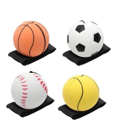 Tutamaz Springball with cord 4 pieces 6cm wrist return ball ball with rubber band wrist ball with cord Wrist ball ball on cord balls on elastic rope Easter gifts for children adults