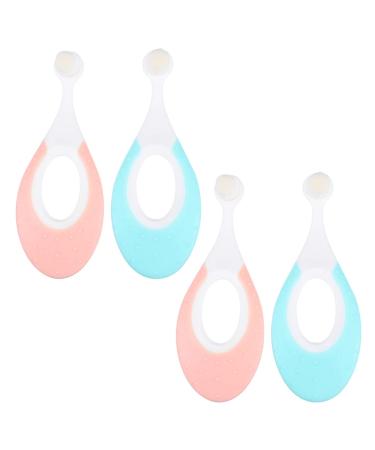 Plafope 4 pieces of children's toothbrush oral care tools Hand toothbrush training toddler toddler toothbrush baby brush toothbrush baby toothbrush for children child oral care toothbrush