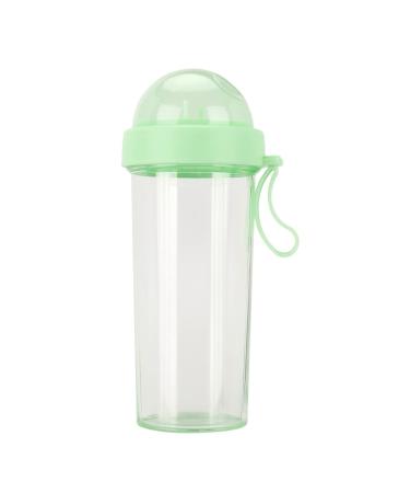 420/600ml Water Bottle with Straw Portable Dual Straw Separate Drink Water Beverage Bottle Couples Gift Green 420ml 420ml Green