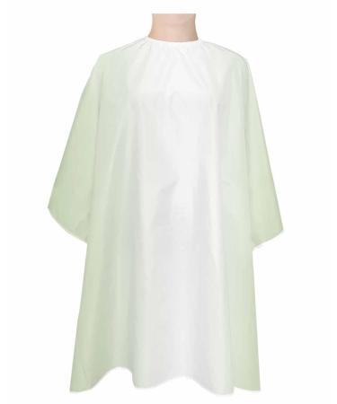 Light Green White Barber Cape - Salon Hair Cutting Cape for Women Men Kids Adults Ombre Modern Minimalist Gradient Color Haircut Cape with Adjustable Elastic Neckline Hairdressing Stylist Accessories 1 piece 55x63 Inch Light Green and White