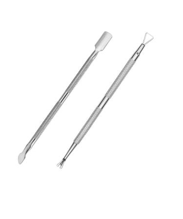 FULINJOY Stainless Steel Cuticle Pusher and Cutter Set - Dual Head Trimmer for Fingernail and Toenail Care - Buy Online on GoSupps.com