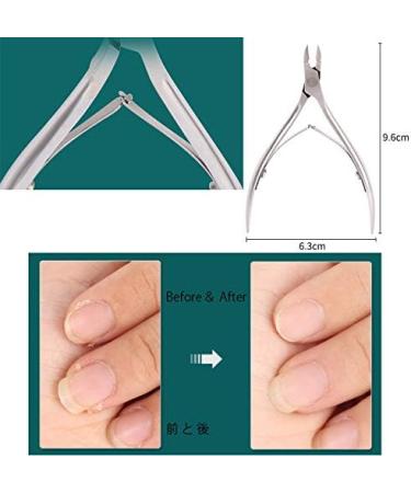 Stainless Steel Cuticle Remover Nipper | Professional Nail Care Tool for Manicure Pedicure | Sharp Fingernail Toenail Clipper | Dead Skin Remover - Buy Online on GoSupps.com