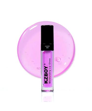 KZBOY Lip Gloss Hydrating Lip Oil Cherry Scented 8ml Moisturizing Lip Gloss for Dry Lips High Shine Smooth Finish Clear Purple Shade (Cherry) - Buy Online on GoSupps.com