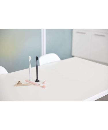Eco-Friendly Reusable Toothbrush with Stand - Soft Nylon Bristles in Rose Pink | Sustainable Dental Care - Buy Online on GoSupps.com