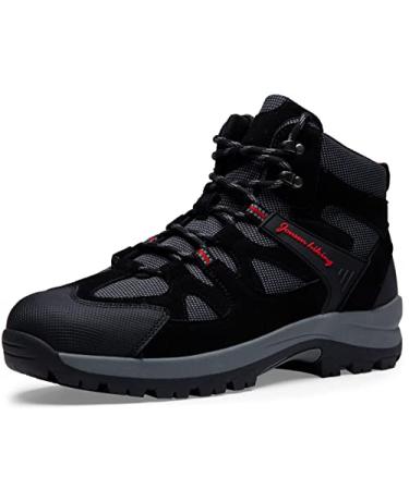 Jousen Mens Boots Hiking Waterproof Mountaineering Trekkingn Shoes Outdoor Boots for Men 12 Black