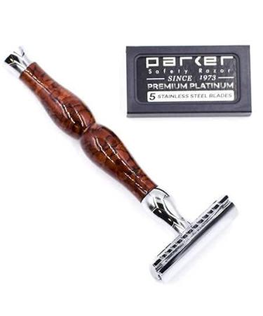 Parker 45R Heavyweight Double Edge Safety Razor - 3 Piece Design 4 Inch Solid Brass Handle Includes 5 Razor Blades | International Shipping Available - Buy Online on GoSupps.com