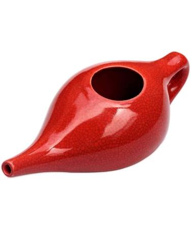 Handcrafted Red Yoga Neti Pot for Nasal Cleansing & Sinus - Ayurvedic Jala Neti Nasal Wash | 2activelife - Buy Online on GoSupps.com