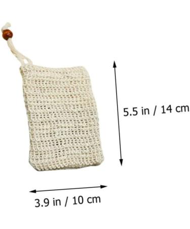 Healeved 20 Pcs Soap Bag Mesh Soap Saver Pouch Bar Soap Pouch Soap Mesh Holder Face Cleaning Net Beige Sisal - Buy Online on GoSupps.com